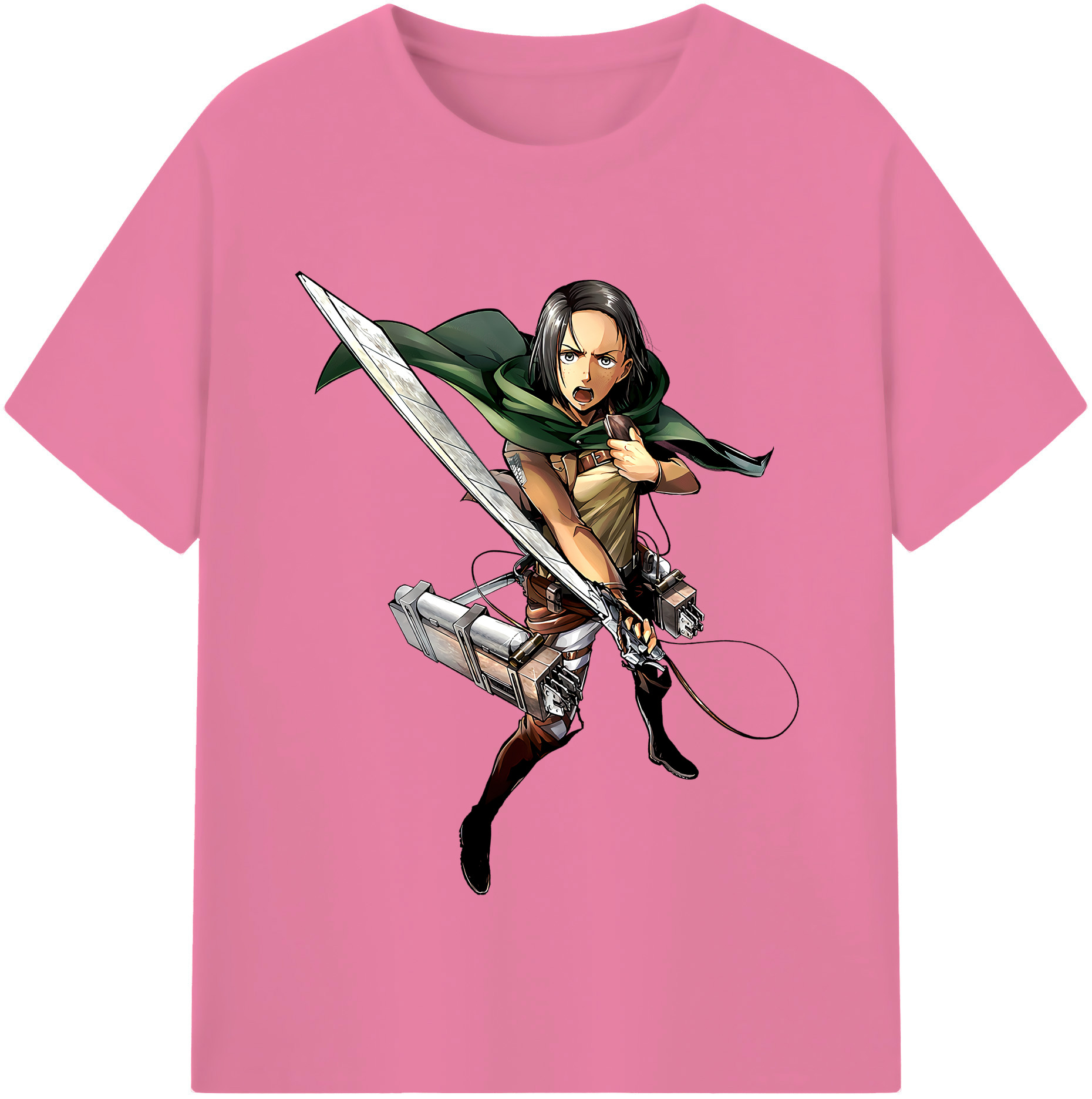 （画像用） 進撃の巨人 Attack on Titan 綿100％半袖Tシャツ（フロントプリント）